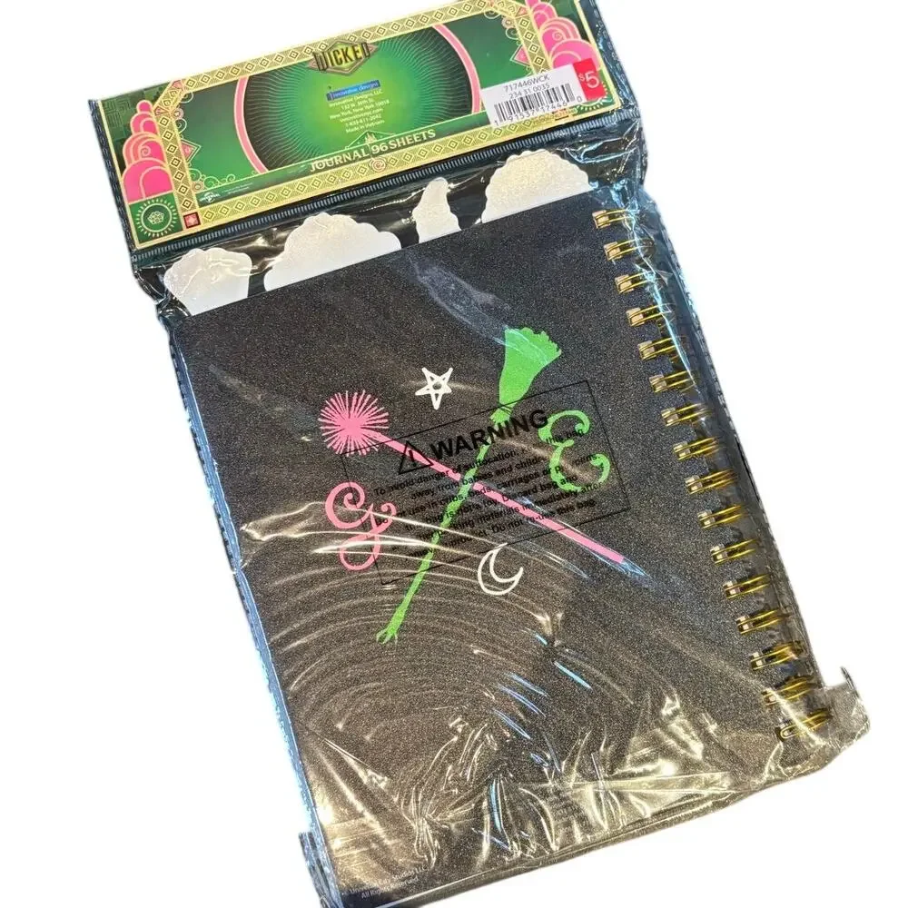 New Wicked Blank Journal w/Elphaba & Glinda, Together We're Unlimited, 96 Pgs.